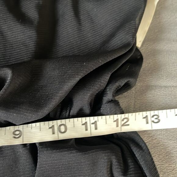 CYNTHIA ROWLEY Black Sheer Double Layered Mesh Strapless Dress Size Medium - Picture 8 of 9